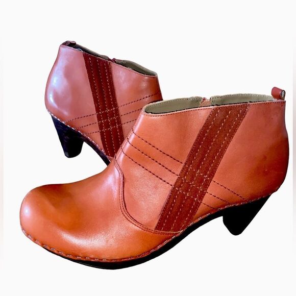 Schuler & Sons Philadelphia Wms Sz 9.5 Red Cider Press Clogs Ankle Boots Booties - Picture 6 of 10